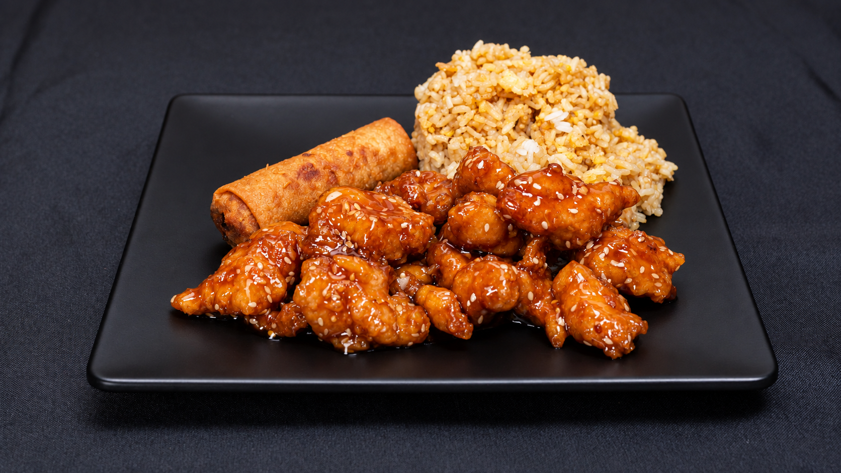 Sesame chicken, photographed at Pho Dee Licious